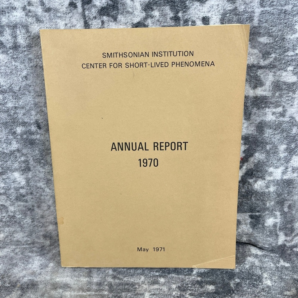 Smithsonian Institution‎ Short-Lived Phenomena 1970 Annual Report Science